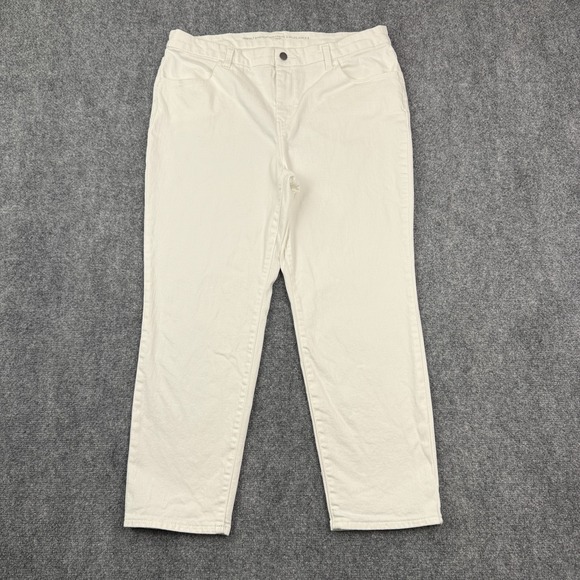 Chico's Denim - Chico's Womens Perfect Stretch Girlfriend Slim‎ Leg Ankle Jeans US Size 16 White